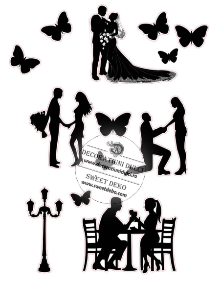 Cerere in casatorie - Siluete comestibile | Decoratiuni Dulci