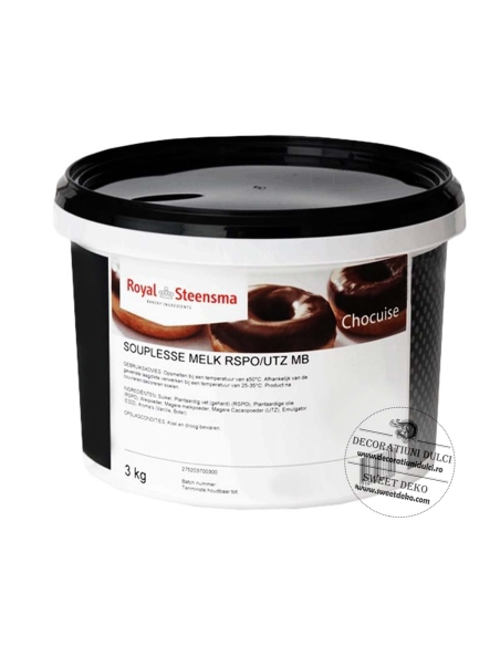 Glazura flexibila cu aroma de ciocolata cu lapte,  Souplesse Milk 3kg