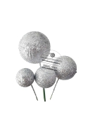 Sfere argintii cu glitter (20buc/set) 2