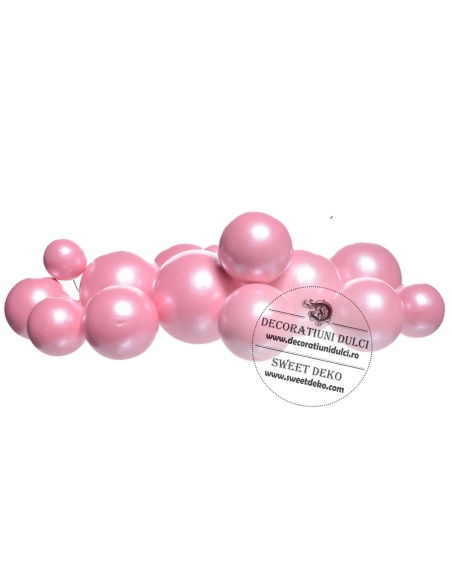 Sfere roz baby, decor necomestibil (20buc/set)