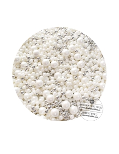 Sprinkles mix alb/argintiu Angelic Touch (100g.)