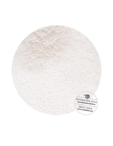 Bombonele de 2mm albe mici, 100g