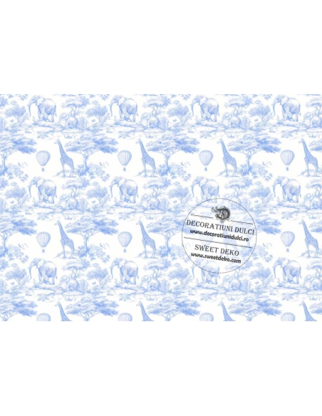 Imagine comestibila textura Safari blue print