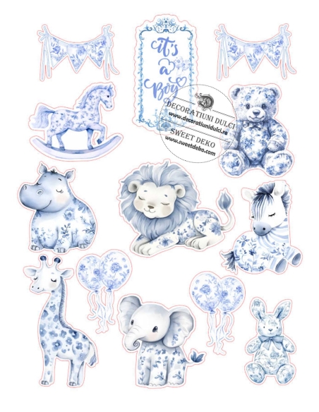 Imagine comestibila Royal Baby Blue Safari