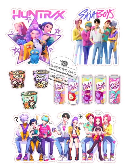 Imagine comestibila Huntrix si Saja Boys