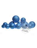 Sfere albastru glitterat (20buc/set)