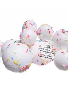 Sfere albe cu bombonici (20buc/set) 2