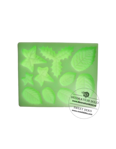 Mulaj 3 modele de frunze (trandafir, iedera si ilex)