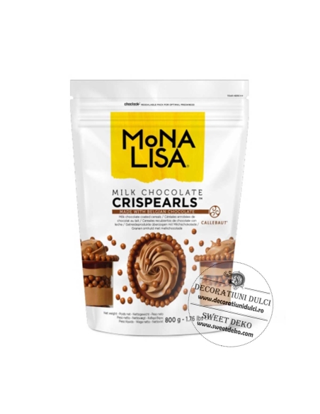 Crispearls invelite in ciocolata cu lapte, Callebaut