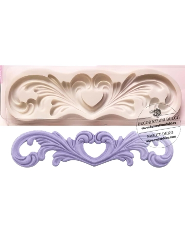 Mulaj din silicon decor bordura inima