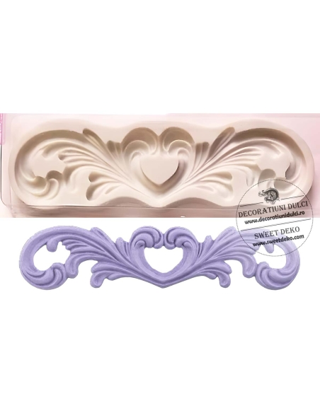 Mulaj din silicon decor bordura inima