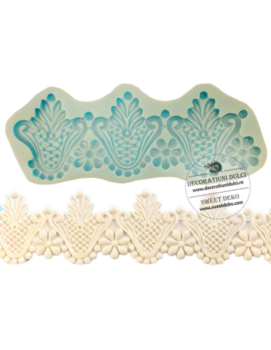 Mulaj broderie si flori fondant | Decoratiuni Dulci