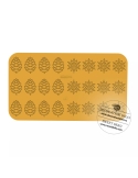 Mulaj broderie fulgi si conuri de brad | Inverno - silicon mold N12 pine cone