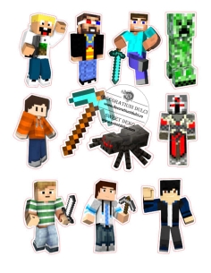 Imagine comestibila personaje Minecraft