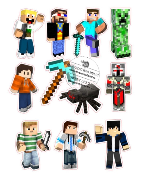 Imagine comestibila personaje Minecraft