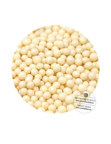 Perle crocante din orez expandat | Crunchy Beads White Irca  (500g)