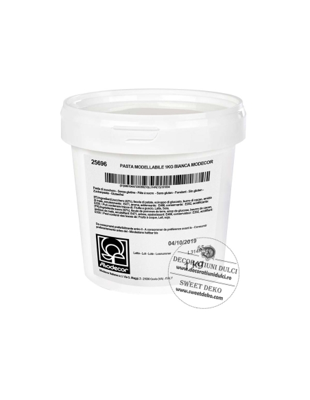 Pasta de modelaj alba, modelling paste Modecor 1 kg