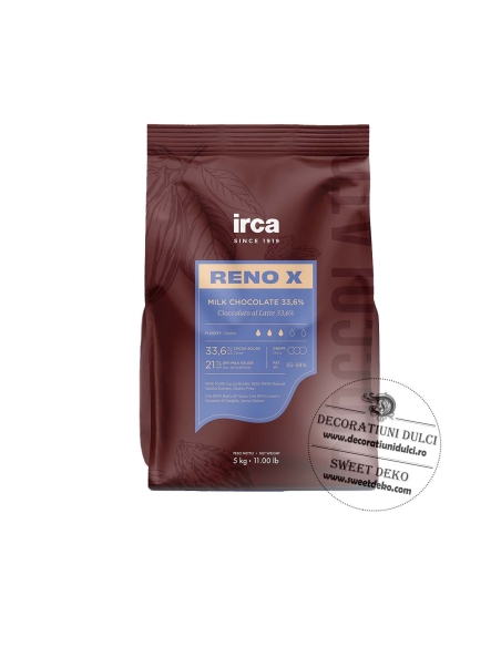 Irca Ciocolata cu lapte Reno X Latte 33.6% |5kg.