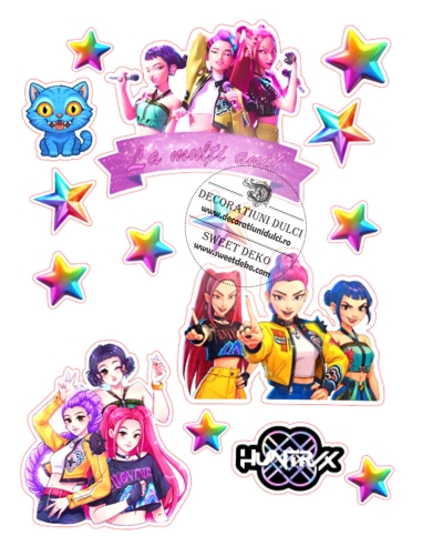 Decor comestibil Huntrix  Stars Edition