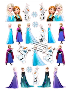 Imagine comestibila Elsa, Ana si Olaf