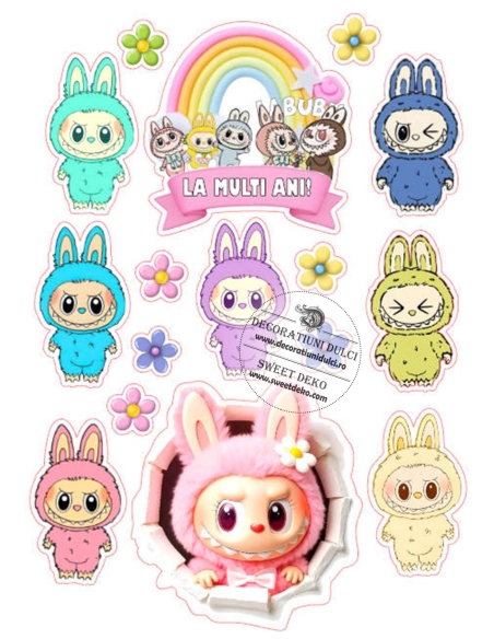 Imagine comestibila Surpriza LaBubu roz