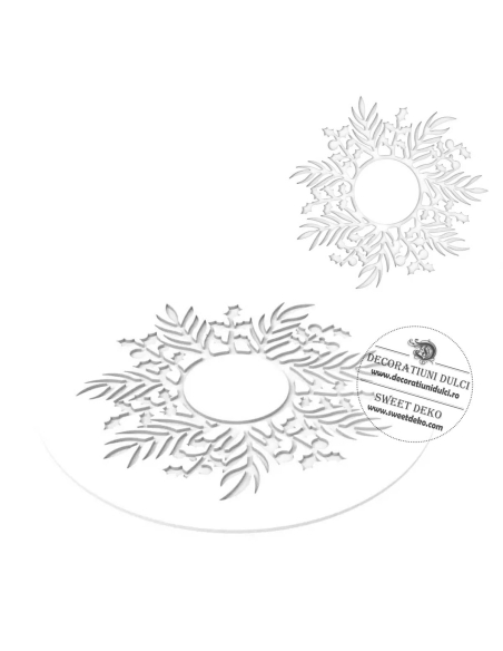 Ghirlanda decor dantelat silicon MAT | coronita Silikomart