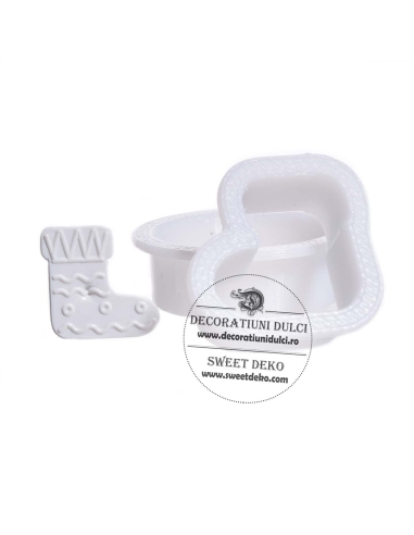 Decupatoare si presa sosetica Craciun (set 3 piese)