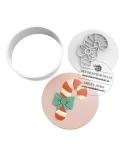 Decupator biscuite si presa Candy Cane