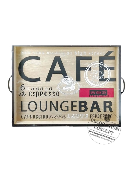 Tava din lemn Cafe Lounge