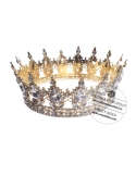 Coronita aurie cu pietre transparente - model Royal