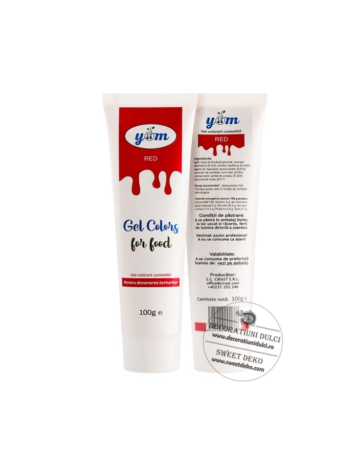 Colorant gel YAM Rosu 100g