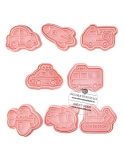 Set decupatoare Little Vehicles (8 decupatoare)