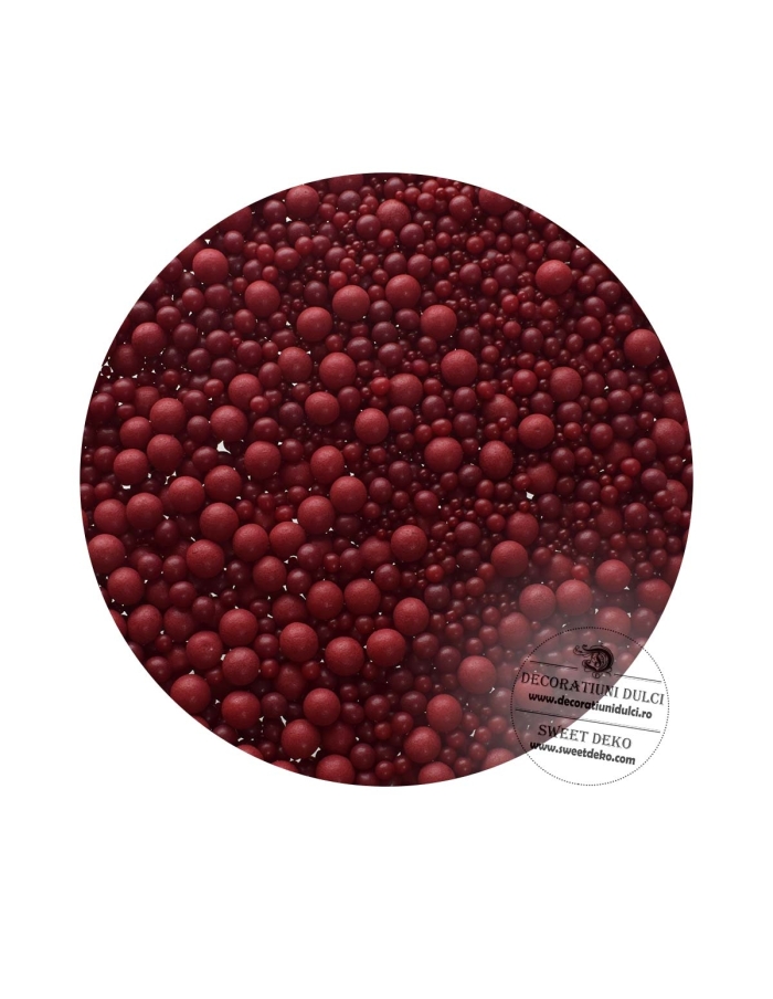 Perle moi de zahar Bordeaux, mix diferite dimensiuni (100g.)