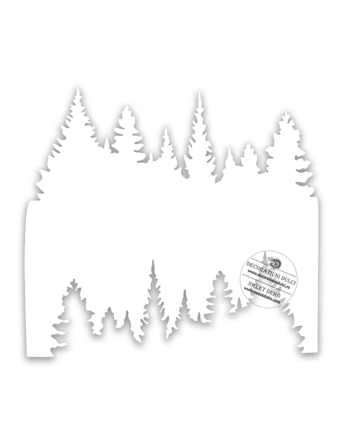 Sablon padure de brazi | Cake stencils