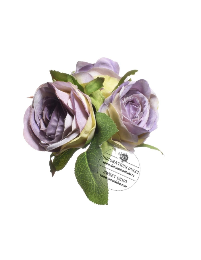 Topper flori - 3 trandafiri pastel