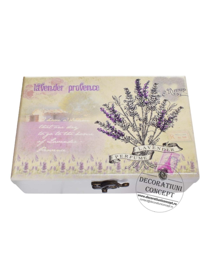 Cutie bijuterii decor lavanda