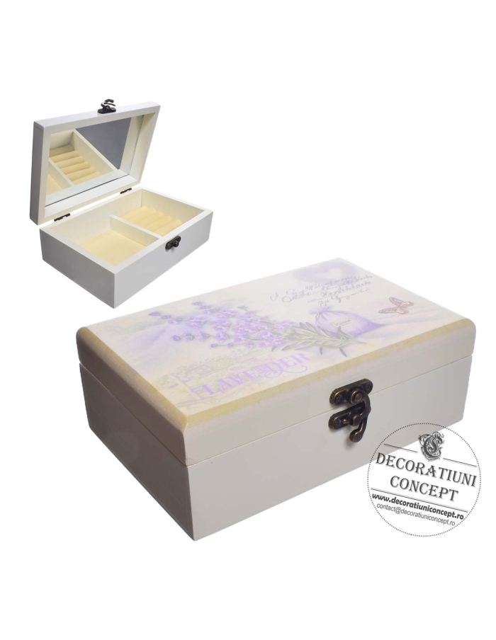 Cutie bijuterii decor lavanda