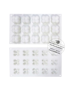 Mulaj mini cuburi perlate (2x2 sfere)