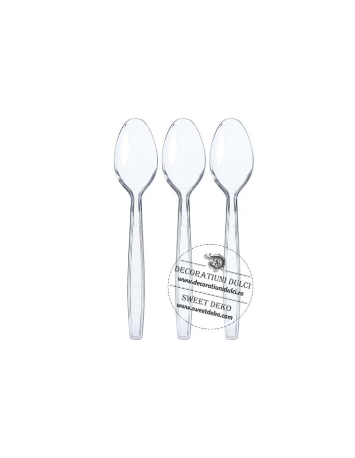 Lingurite din plastic pentru desert (50buc.)