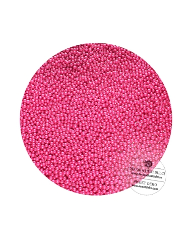 Perlute din zahar, 3mm Hot Pink | 100g.
