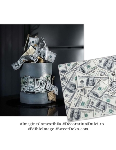 Imagine comestibila textura bancnote dolari 2