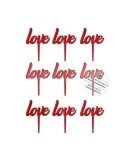 Mini toppers LOVE | decor briose (10 buc)