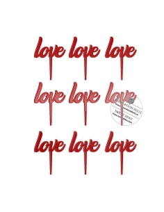 Mini toppers LOVE | decor briose (10 buc)