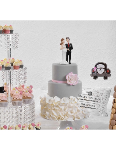 Figurina tort, mire si mireasa insarcinata