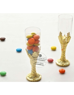 Marturie Pahar de Sampanie Auriu 11cm 2