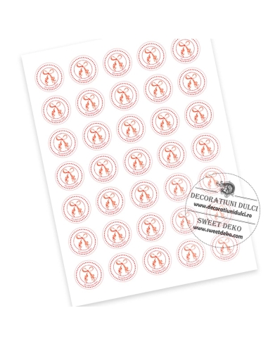Etichete autoadezive fundita mesaj Un martisor dulce
