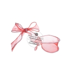 Panglica organza rosie cu margelute albe
