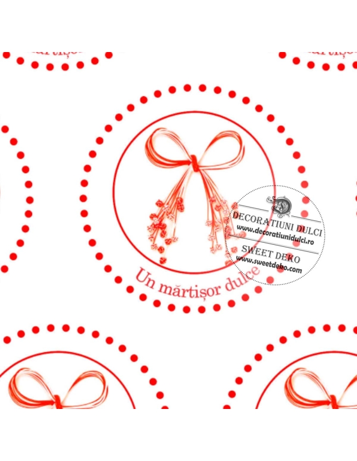 Etichete autoadezive fundita mesaj Un martisor dulce