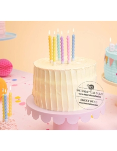 Lumanari spiralate culori curcubeu (11cm/6buc.) 2