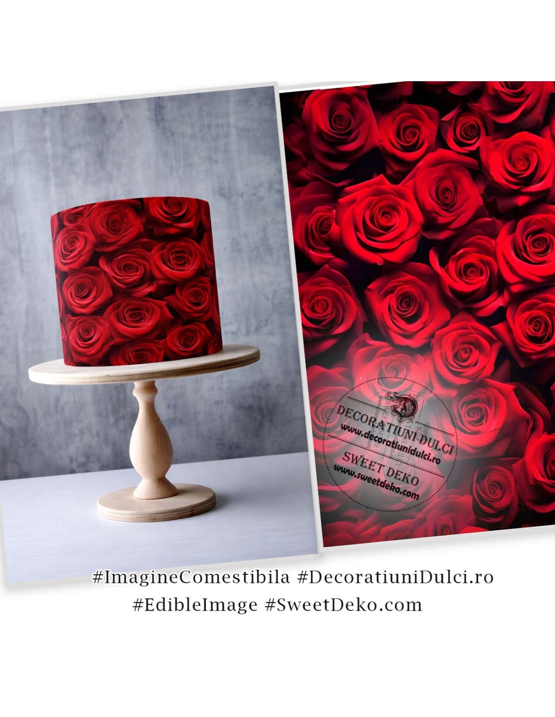 Imagine comestibila textura trandafiri grena